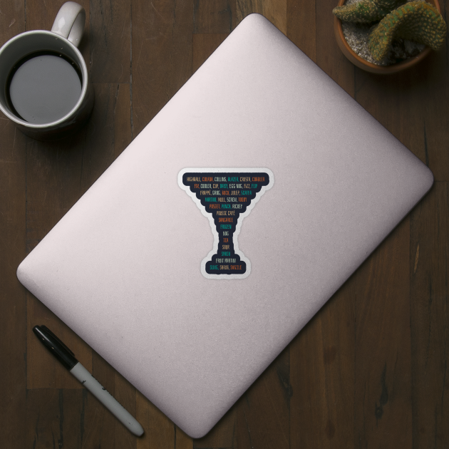 Cocktail Types as a Martini glass by Dr. Cork